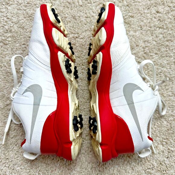 Nike Control Jr Golf Shoes Red White Lace Up Youth Size 1 - Picture 2 of 7